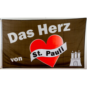 Flagge 90 x 150 : Das Herz von St. Pauli