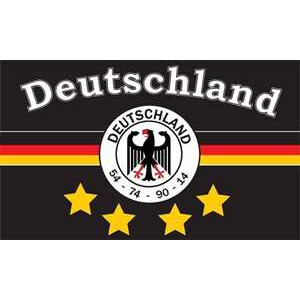 Riesen-Flagge: Deutschland Fanfahne 7 - 4 Sterne 150cm x 250cm