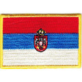 Patch zum Aufbügeln oder Aufnähen : Serbien mit Wappen -...