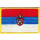 Patch zum Aufbügeln oder Aufnähen Serbien mit Wappen - klein