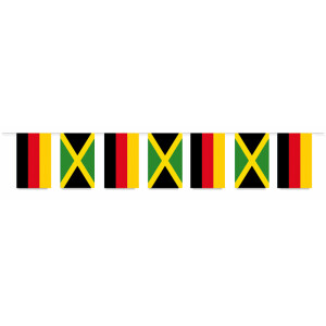 Papierfahnen-Kette 5m : Deutschland - Jamaika
