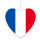 Deckenhänger Herz Frankreich 14 cm