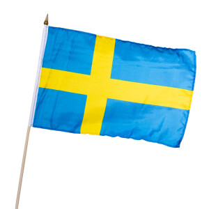 Schweden Stockflagge Flaggen Fahnen Stockfahne 30x45cm 