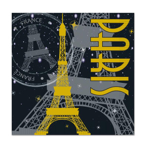 Party-Servietten Paris Eiffelturm