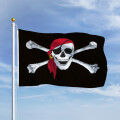 Premiumfahne Pirat mit Kopftuch