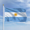 Premiumfahne Argentinien mit Wappen 45x30 cm Ösen