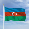 Premiumfahne Aserbaidschan 100x70 cm Ösen