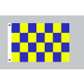 Flagge 90 x 150 : Karo blau/gelb