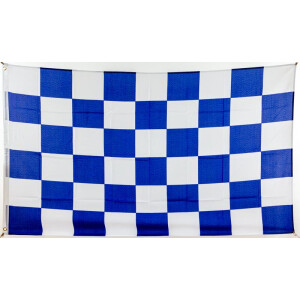 Flagge 90 x 150 : Karo blau/weiß