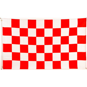 Flagge 90 x 150 : Karo rot/weiß