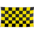 Flagge 90 x 150 : Karo schwarz/gelb