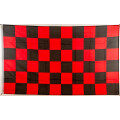 Flagge 90 x 150 : Karo schwarz/rot