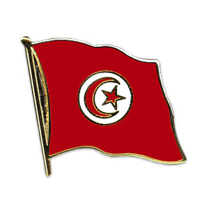 Flaggen-Pin vergoldet : Tunesien