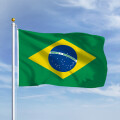 Premiumfahne Brasilien 100x70 cm Ösen