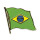 Flaggen-Pin vergoldet Brasilien