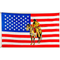 Flagge 90 x 150 : USA - Indianer mit Pferd
