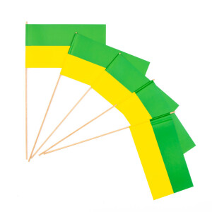 Papierfähnchen: grün-gelb