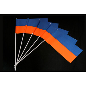 Papierfähnchen: blau-orange