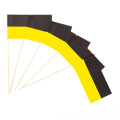 Papierfähnchen: schwarz-gelb
