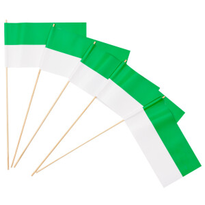 Papierfähnchen: grün-weiß