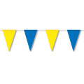 Wimpelkette wetterfest 4 m : blau/gelb, schwere Qualität