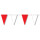 Wimpelkette wetterfest 4 m : rot/weiß, schwere Qualität