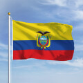 Premiumfahne Ecuador mit Wappen 100x70 cm Ösen