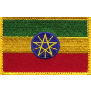 Patch zum Aufbügeln oder Aufnähen : Aethiopien Äthiopien - Groß