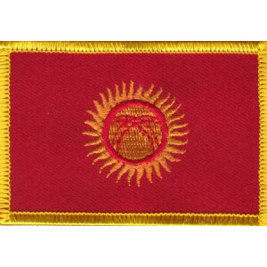 Patch zum Aufbügeln oder Aufnähen : Kirgisistan Kirgisien Kirgistan - Groß