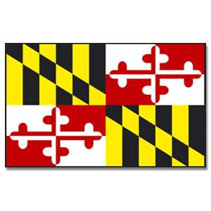 Tischflagge 15x25 : Maryland