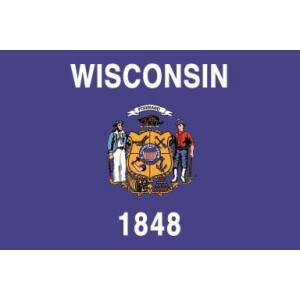 Tischflagge 15x25 : Wisconsin