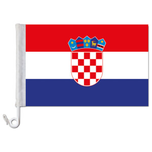 XXL Fanset Fanartikel Kroatien 2X Kroatien Autofahne Autoflagge Kroatienflagge 