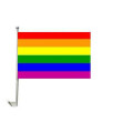 Auto-Fahne: Regenbogen