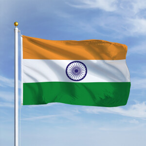 Premiumfahne Indien 100x70 cm Ösen
