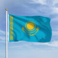 Premiumfahne Kasachstan 100x70 cm Ösen