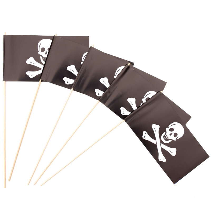Papierfähnchen Pirat Freibeuter Papierfahnen Fahne Flagge 