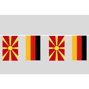 Party-Flaggenkette : Deutschland - Nordmazedonien