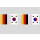 Party-Flaggenkette Deutschland - Südkorea