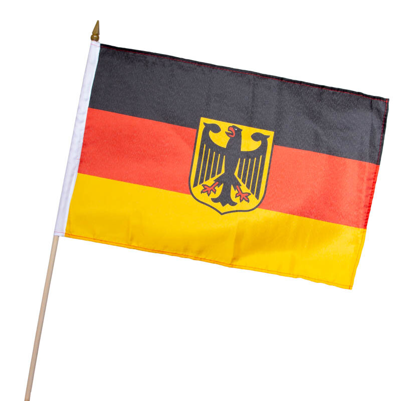 Stockflagge Fahne Flagge Düsseldorf 30 x 45 cm