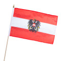 Stock-Flagge 30 x 45 : Oesterreich mit Adler (Österreich)