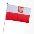 Stock-Flagge 30 x 45 : Polen mit Adler