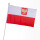 Stock-Flagge 30 x 45 : Polen mit Adler