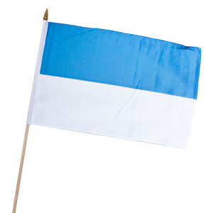 Stock-Flagge 30 x 45 : Schützenfest blau-weiß