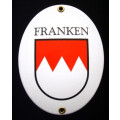 Emaille-Grenzschild "Franken" KLEIN 11,5x15cm