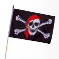Stock-Flagge 30 x 45 : Pirat rotes Kopftuch