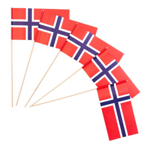 Papierfähnchen: Norwegen