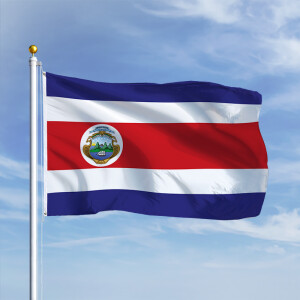 Premiumfahne Costa Rica mit Wappen