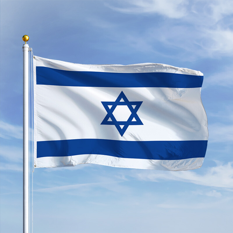 2 Stück Autofahne Israel 45x30cm - Israelische Autoflagge Auto-Fenster  Fahne Flagge Auto flaggen