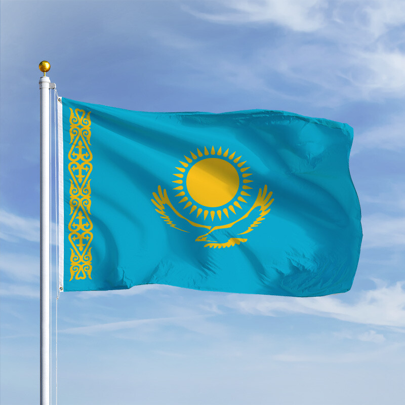 Kasachstan Flagge , kasachische Flagge , Kasachstan Fahne auf
