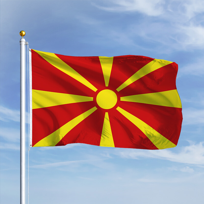 Papierfahnen Mazedonien Papierfähnchen Flagge Fahne 